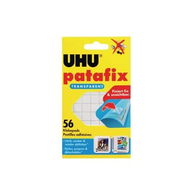 Uhu Kleefpads patafix (12 stuks) transparant dubbelzijdig Uhu Kleefpads patafix (12 stuks) transparant dubbelzijdig