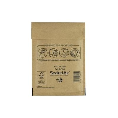Zak-envelop Sealed Air A/000 Goud 110 mm x 160 mm Zak-envelop Sealed Air A/000 Goud 110 mm x 160 mm