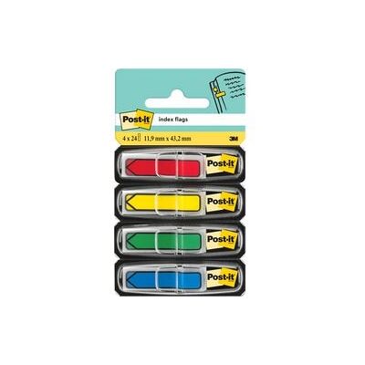 Post-it ® index pijltjes, standaard set, rood, blauw, geel, groen, 12 x 43 mm, 24 tabs/kleur/dispenser Post-it ® index pijltjes, standaard set, rood, blauw, geel, groen, 12 x 43 mm, 24 tabs/kleur/dispenser