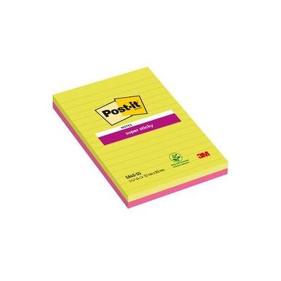 Post-it Super sticky notes 125x200 neon Post-it Super sticky notes 125x200 neon