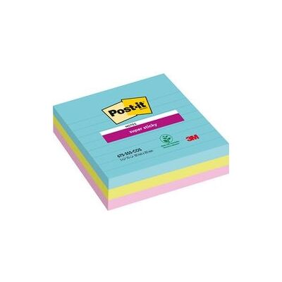 Post-it® Notes post-it super sticky 101x101mm assorti pak 3 stuks 70 vel Post-it® Notes post-it super sticky 101x101mm assorti pak 3 stuks 70 vel