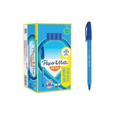 Paper Mate inkjoy 100st-balpennen medium punt (1,0 mm) blauw 50 stuks Paper Mate inkjoy 100st-balpennen medium punt (1,0 mm) blauw 50 stuks