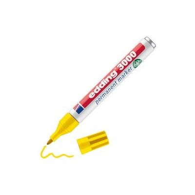 Permanent marker Edding 3000 geel pak 10 stuks Permanent marker Edding 3000 geel pak 10 stuks