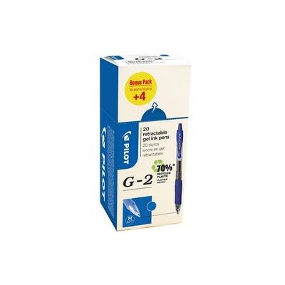 Pilot Gelschrijver bl-g2-7 medium blauw 16+4 gratis Pilot Gelschrijver bl-g2-7 medium blauw 16+4 gratis