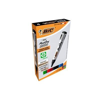 BIC Permanent marker 2000 breed 1,7mm assorti rond BIC Permanent marker 2000 breed 1,7mm assorti rond
