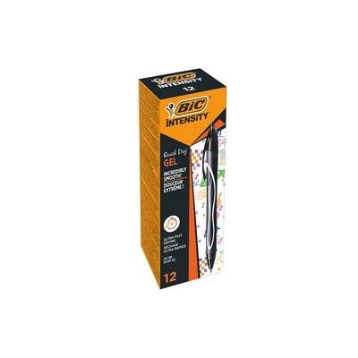 BIC Gelschrijver gel-ocity quick dry medium zwart - doos 12 stuks BIC Gelschrijver gel-ocity quick dry medium zwart - doos 12 stuks