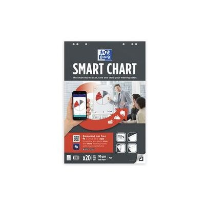 Oxford smart chart flipcharblok - 65 x 98 cm - pak met 20 vel - blanco - 1 stuk Oxford smart chart flipcharblok - 65 x 98 cm - pak met 20 vel - blanco - 1 stuk