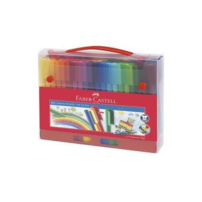 Faber-Castell Viltstift connector kleurenassortiment 60 stuks Faber-Castell Viltstift connector kleurenassortiment 60 stuks