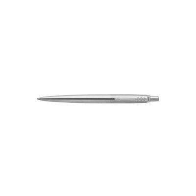 Parker jotter-balpen - medium punt - blauwe inkt - roestvrij staal met chromen afwerking - incl. geschenkdoos Parker jotter-balpen - medium punt - blauwe inkt - roestvrij staal met chromen afwerking - incl. geschenkdoos