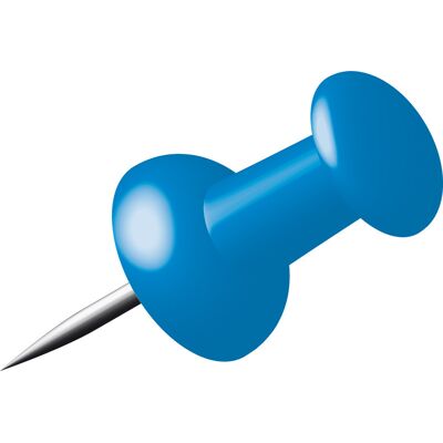 Alco al-662-15 pushpins doosje a 40 stuks donkerblauw Alco al-662-15 pushpins doosje a 40 stuks donkerblauw
