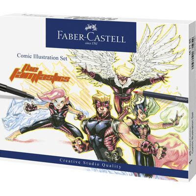 Faber Castell fc-167195 tekenstift faber-castell pitt artist pen comic illustratie set Faber Castell fc-167195 tekenstift faber-castell pitt artist pen comic illustratie set