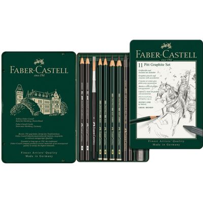 Faber-Castell grafietpotloden - pitt - set 11-delig - fc-112972 Faber-Castell grafietpotloden - pitt - set 11-delig - fc-112972