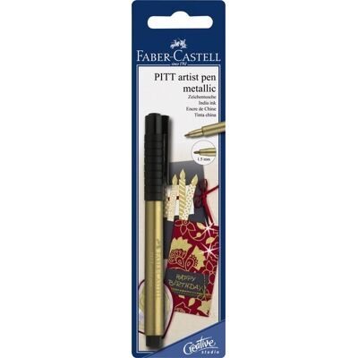 Faber Castell fc-167397 tekenstift pitt artist pen 250 gold Faber Castell fc-167397 tekenstift pitt artist pen 250 gold