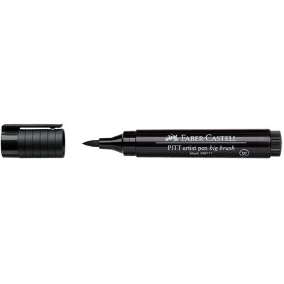 Faber-Castell brushpen - tekenstift - pitt artist pen - big brush - 199 zwart - fc-167699 Faber-Castell brushpen - tekenstift - pitt artist pen - big brush - 199 zwart - fc-167699