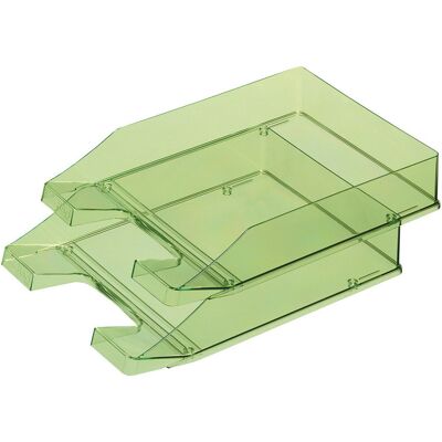 Han brievenbak - klassik - 255 x 348 x 65mm - transparant groen - stapelbaar - ha-1026-x-27 Han brievenbak - klassik - 255 x 348 x 65mm - transparant groen - stapelbaar - ha-1026-x-27