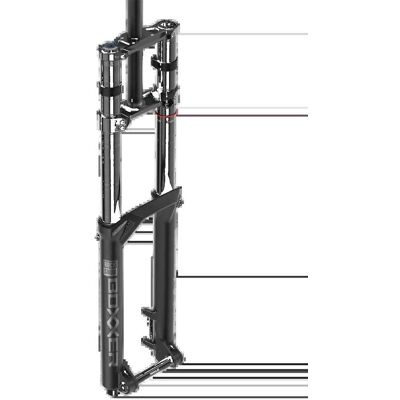 Rockshox vork boxxer select 29" boost - 20x110 200mm debonair+ 52 offset zwart Rockshox vork boxxer select 29" boost - 20x110 200mm debonair+ 52 offset zwart