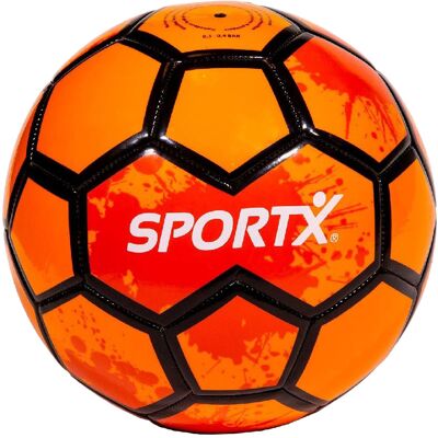 SportX voetbal oranje splash 330-350gr Oranje SportX voetbal oranje splash 330-350gr Oranje