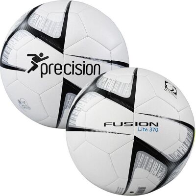 Precision voetbal fusion lite pu 370 gram wit/zwart maat 5 Precision voetbal fusion lite pu 370 gram wit/zwart maat 5