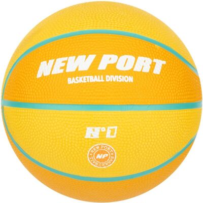 New Port basketbal - mini - geel/oranje - maat 1 - rubber/butyl 1 New Port basketbal - mini - geel/oranje - maat 1 - rubber/butyl 1
