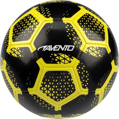 Avento mini voetbal - power strike - zwart/geel - maat 3 - ø ca. 19 cm Avento mini voetbal - power strike - zwart/geel - maat 3 - ø ca. 19 cm