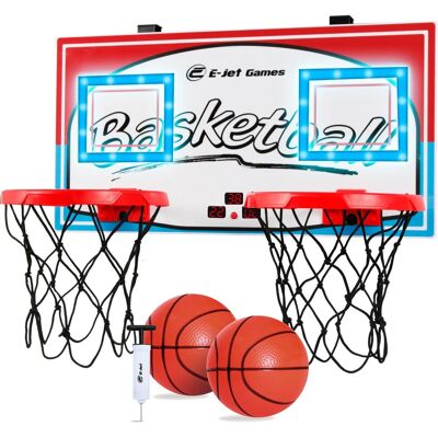 Gear2Play Basketbal duo hoop deurset met led - incl. 2 ballen, pomp & scorebord Gear2Play Basketbal duo hoop deurset met led - incl. 2 ballen, pomp & scorebord