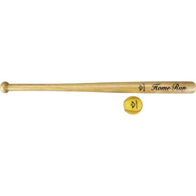 Engelhart Honkbalset 32” - naturel honkbalknuppel 50 mm - inclusief 9” safety bal - baseball bat set - trainings- en speelset - Engelhart Honkbalset 32” - naturel honkbalknuppel 50 mm - inclusief 9” safety bal - baseball bat set - trainings- en speelset -