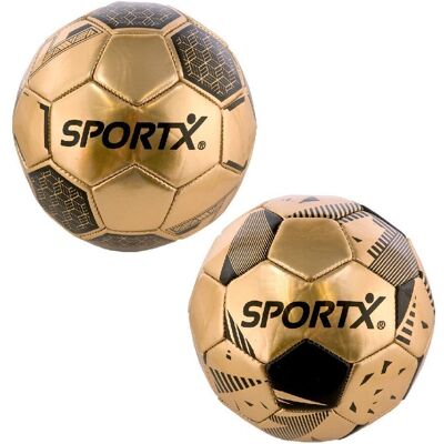 SportX mini voetbal gold metallic 2ass 160-180gr. Goud SportX mini voetbal gold metallic 2ass 160-180gr. Goud