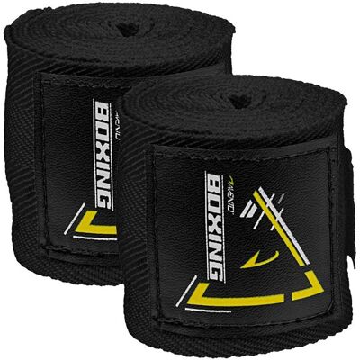 Avento boks handbandages - set van 2 - 250x5 mm - zwart 248 Avento boks handbandages - set van 2 - 250x5 mm - zwart 248