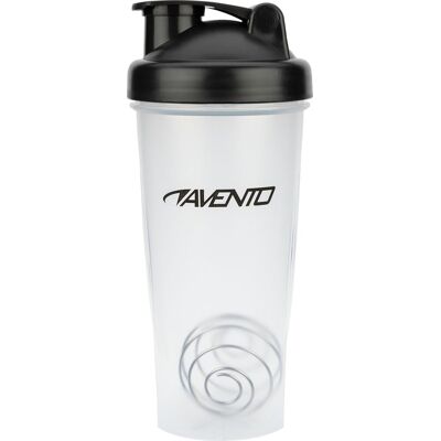 Avento shakebeker - 0.6 liter - transparant/zwart - 0.60 l - met zeef Avento shakebeker - 0.6 liter - transparant/zwart - 0.60 l - met zeef