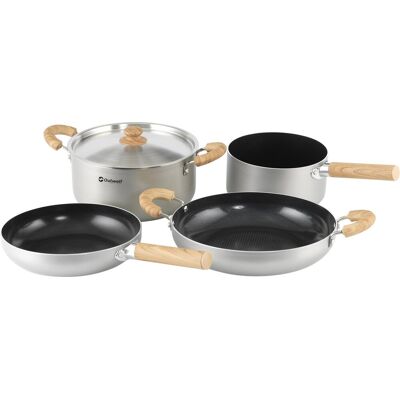 Outwell feast ceramic set xl campingpan set 3 pannen keramisch Outwell feast ceramic set xl campingpan set 3 pannen keramisch