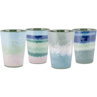 Bo-Camp - beker - halo - blauw/groen - 4 stuks Bo-Camp - beker - halo - blauw/groen - 4 stuks
