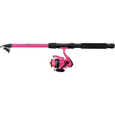 Albatros - tele combo pink - telescopische werphengel & molen - 240cm - pink Albatros - tele combo pink - telescopische werphengel & molen - 240cm - pink