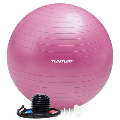 Tunturi anti burst fitness bal met pomp - yoga bal 65 cm - pilates bal - zwangerschapsbal - 220 kg gebruikersgewicht - incl trainingsapp - paars Tunturi anti burst fitness bal met pomp - yoga bal 65 cm - pilates bal - zwangerschapsbal - 220 kg gebruikersgewicht - incl trainingsapp - paars