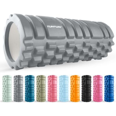 Tunturi yoga grid foam roller - massage roller - foamroller - fitness roller - grijs - 33cm - incl. gratis fitness app Tunturi yoga grid foam roller - massage roller - foamroller - fitness roller - grijs - 33cm - incl. gratis fitness app