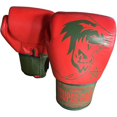 Super Pro nations marokko bokshandschoenen leer (beschikbaar in verschillende maten) 16 oz Super Pro nations marokko bokshandschoenen leer (beschikbaar in verschillende maten) 16 oz