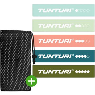 Tunturi 5 weerstandsbanden set - mini power body band - weerstandsband - fitness elastiek - fitnessband - trainingsband - gymnastiekband - incl. gratis fitness app Tunturi 5 weerstandsbanden set - mini power body band - weerstandsband - fitness elastiek - fitnessband - trainingsband - gymnastiekband - incl. gratis fitness app