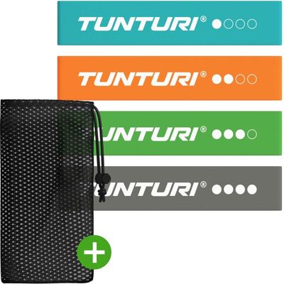 Tunturi 4 weerstandsbanden set - mini power body band - weerstandsband - fitness elastiek - fitnessband - trainingsband - gymnastiekband - incl. gratis fitness app Tunturi 4 weerstandsbanden set - mini power body band - weerstandsband - fitness elastiek - fitnessband - trainingsband - gymnastiekband - incl. gratis fitness app