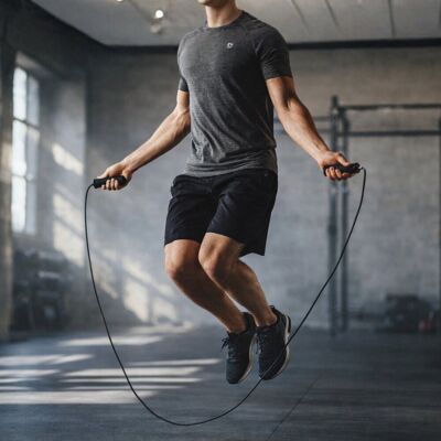 Umbro sports professioneel springtouw licht gewicht lengte 3.35m zwart & grijs Umbro sports professioneel springtouw licht gewicht lengte 3.35m zwart & grijs