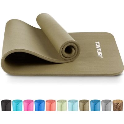 Tunturi nbr yogamat anti slip - fitnessmat extra dik & zacht - sportmat - 180x60x1.5cm - incl trainingsapp - legergroen Tunturi nbr yogamat anti slip - fitnessmat extra dik & zacht - sportmat - 180x60x1.5cm - incl trainingsapp - legergroen