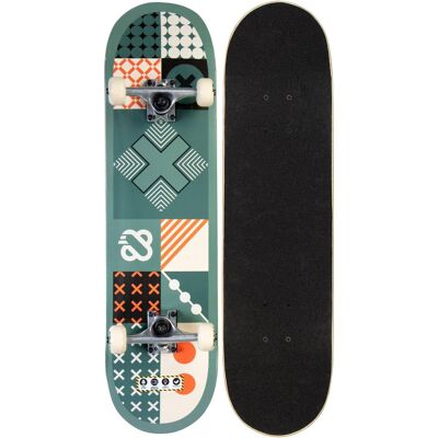 Nijdam classic skateboard - tick tack go - legergroen/oranje Nijdam classic skateboard - tick tack go - legergroen/oranje