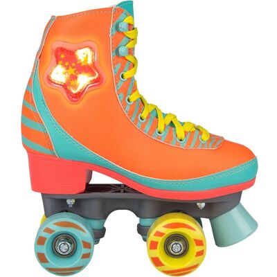 Nijdam - LED Star Zebra - Fluororange - 37/38 - Inline-skates Nijdam - LED Star Zebra - Fluororange - 37/38 - Inline-skates