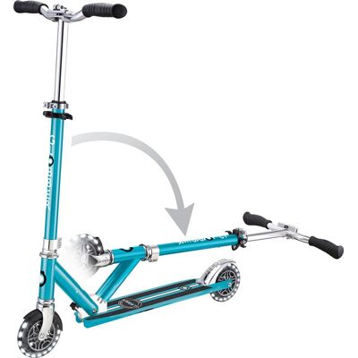 Globber Kinderstep - flow - blauw/chrome - lichtgevende wielen - vouwbaar - vanaf 5 jaar Globber Kinderstep - flow - blauw/chrome - lichtgevende wielen - vouwbaar - vanaf 5 jaar