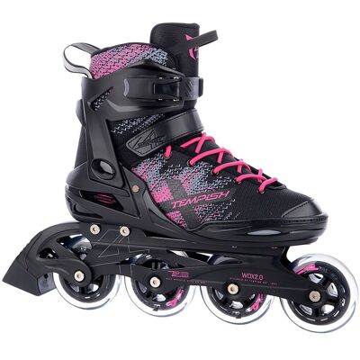 Tempish wox 2.0 lady inline skates - 84mm - fitness - zwart/roze - maat 37 Tempish wox 2.0 lady inline skates - 84mm - fitness - zwart/roze - maat 37
