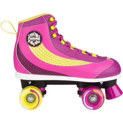 Nijdam rolschaatsen - sugar babe - roze/geel - maat 34 Nijdam rolschaatsen - sugar babe - roze/geel - maat 34