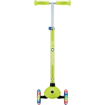 Globber 3-wiel step - primo plus lights lime green - groen - lichtgevende wielen - in hoogte verstelbaar - vanaf 3 tot 9 jaar Globber 3-wiel step - primo plus lights lime green - groen - lichtgevende wielen - in hoogte verstelbaar - vanaf 3 tot 9 jaar