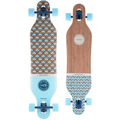 Longboard Nautical C 41" - Bamboe, Blauw, Licht Longboard Nautical C 41" - Bamboe, Blauw, Licht