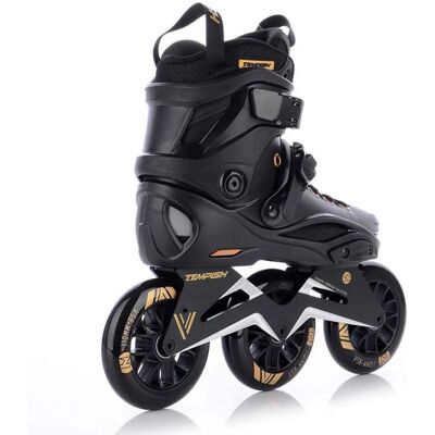 Tempish viber l.e. 110 skeelers - 3x110mm wielen - speed / fitness inline skates - zwart goud - maat 41 Tempish viber l.e. 110 skeelers - 3x110mm wielen - speed / fitness inline skates - zwart goud - maat 41