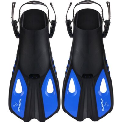 Atlantis snapper - zwemvliezen - flippers - volwassenen - zwart/blauw - 42-47 Atlantis snapper - zwemvliezen - flippers - volwassenen - zwart/blauw - 42-47