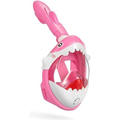 Atlantis shark snorkelmasker - snorkel - duikbril - snorkelset - full face masker - kinderen - roze Atlantis shark snorkelmasker - snorkel - duikbril - snorkelset - full face masker - kinderen - roze