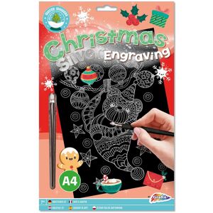Creative Craft Group Kerst Scratch Art - A4 Zilver Creative Craft Group Kerst Scratch Art - A4 Zilver